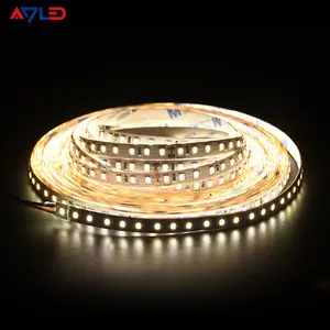 SMD2835 120Led şerit işık DC24V sıcak beyaz/doğal beyaz doğal beyaz IP20 anma 10 metre/rulo için lineer aydınlatma