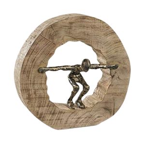 Adorno Metálico de Diseño Elegante en Forma de Corazón con Base de Madera para Decoración Navideña, para Regalos, para Escritorio de Oficina - Product Image 4