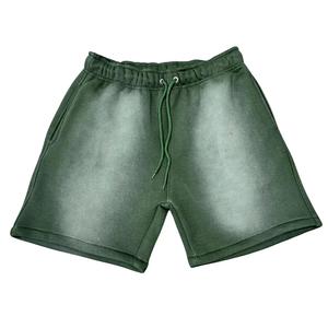 Pantalones Cortos de Felpa Francesa Personalizados para Hombre, Cintura Elástica, Transpirables, de Secado Rápido, Estampados con Efecto Desgastado por el Sol - Product Image 3