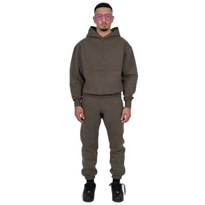 Survêtements d'hiver sur mesure de haute qualité pour hommes, coupe ajustée, 100% coton molletonné, ensembles streetwear - Product Image 1