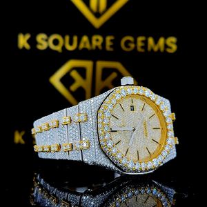 Proveedor Líder en la Venta de Relojes de Cuarzo Moissanite de Acero Inoxidable de Lujo Unisex VVS con Diseño Único Resistente al Agua a Bajo Precio - Product Image 1