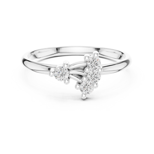 Anillo de oro macizo de 14k para mujer con diamante de corte redondo, simple, clásico y minimalista, para regalo, compromiso, aniversario, boda. - Product Image 4