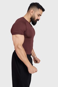 mens compression shirt gym fitness athletic wear quick dry stretch fabric training workout tee manufacturer direct - Product Image 3