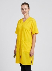 Capa de Peluquería Profesional para Mujer, Manga Corta, Cuello en V, con Cierre - Product Image 5