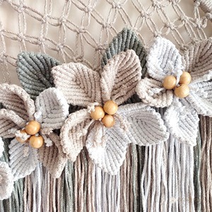 Luxury Style Flower Design <b>Macrame</b> Wall Hanging For Elegant Home Decor Bedroom Living Room And Premium Interior Wall Accent - Product Image 3