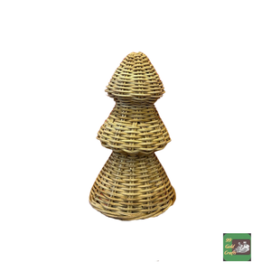 Árbol de Navidad de ratán hecho a mano, centro de mesa de caña natural para decoración navideña del hogar, directo de Vietnam. - Product Image 1