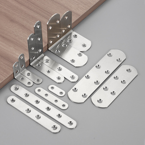 Support d'angle en acier inoxydable à 90 degrés, connecteur de renforcement en métal pour meubles, chaises et tabourets - Product Image 1