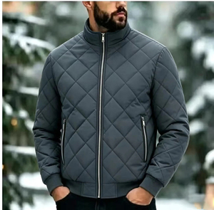 Veste d'hiver à capuche pour homme, coupe-vent, imperméable, en polyester, alternative au duvet, veste décontractée pour l'extérieur - Product Image 5