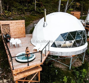 Tente extérieure de dôme géodésique d'exposition de PVC tentes galvanisées de couverture de PVC de cadre en acier d'alliage d'aluminium de diamètre de 8m 10m 15m 20m - Product Image 2