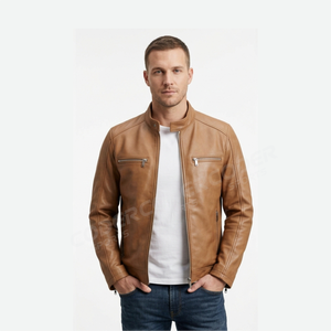 Veste en cuir unisexe OEM 2026 EAGLE, style décontracté vintage, tissée, coupe-vent, respirante, pour l'hiver, sportive, fabriquée au Pakistan - Product Image 3