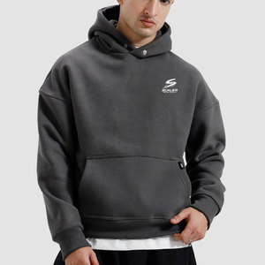 Sudadera con Capucha Extra Grande de Felpa 100% Algodón Premium, de Alta Calidad, Corte Holgado, Informal, Cálida y Elegante para Hombre - Product Image 1