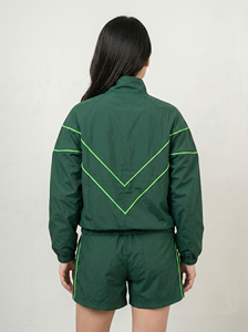 Chaqueta con cremallera para mujer, de manga larga, transpirable, de poliéster tejido, para otoño, la mejor chaqueta cortavientos a la moda. - Product Image 2