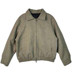 Veste en laine zippée pour homme, col rabattu, coupe ample, longueur courte, tissu épais, poche avant, manches classiques, vêtement d'extérieur tissé - Product Image 1