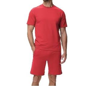 Ensemble décontracté deux pièces en tricot respirant pour hommes, grandes tailles, vente en gros de vêtements pour hommes, ensemble de shorts de fitness grande taille pour hommes - Product Image 5