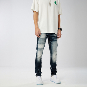 Wholesale Denim for Men's Men's Denim Pants Fashion Men's Street <b>Tight</b> Denim Pants High Quality Casual Stretch - Product Image 2