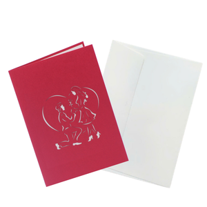 Wholesale Luxury Wedding Card, Elegant 3D Pop Up Card Wedding & Engagement Theme, <b>Handmade</b> 3D Greeting Card Wedding <b>Paper</b> Art - Product Image 5