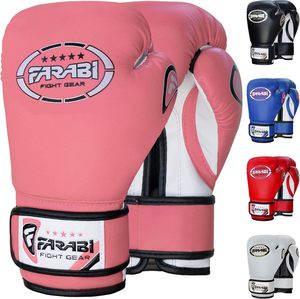 Guantes de MMA para Niños Farabi Sports al por Mayor, Guantes de Boxeo Personalizados para Jóvenes, Muay Thai, Kickboxing, Sparring, de Cuero PU con Cierre de Gancho y Bucle para Entrenamiento - Product Image 1
