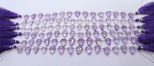 Natural Pink <b>Amethyst</b> Triangle Tie Shape Beads 8x12-9x13MM Faceted Gemstone Beads 8 Inch Strand Wholesale Bulk Jewelry Making - Product Image 2