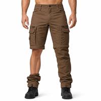 Pantalon cargo convertible pour homme, multi-poches, pour randonnée, travail, extérieur, jambes amovibles avec fermeture éclair, pantalon utilitaire