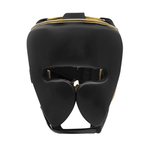OEM ODM Wholesale Price Customized Logo Latest <b>Style</b> Leather Adjustable Safety Helmet <b>Style</b> Protective Boxing <b>Head</b> Guar - Product Image 2