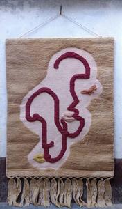 Tapiz de Macramé Tejido a Mano con Lana, Arte Abstracto para Colgar en la Pared, Decoración Boho para el Hogar, Decoración de Pared para Sala de Estar - Product Image 5