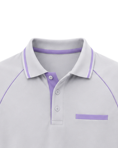 Manufacturer Custom <b>White</b> Lavender Mens <b>Polo</b> T Shirt Custom Casual Short Sleeve Breathable Cotton Blend Golf <b>Polo</b> Shirt Summer - Product Image 2