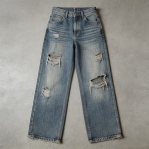 Fabricante de Pantalones Vaqueros con MOQ Bajo, Jeans Personalizados con Parches para Marcas de Moda Independientes y Boutiques en Línea - Product Image 1