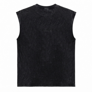 SHY SPORTS Débardeur imprimé graphique style vintage tendance personnalisé 100% coton jersey Tissu écologique sans manches T-shirt unisexe - Product Image 2