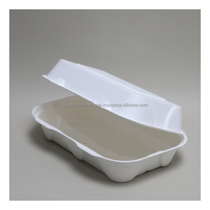 Xportio International - Caja de comida para llevar de bagazo natural sin blanquear, de gran capacidad, vajilla sostenible de fibra de caña de azúcar - Product Image 1
