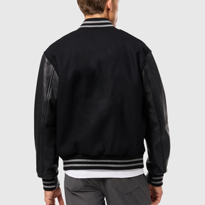 Blouson universitaire en gros, vierge, personnalisable avec logo, blouson d'hiver universitaire en laine de bonne qualité, blouson universitaire de baseball pour homme, sur mesure - Product Image 5