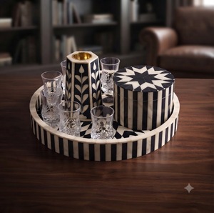 Ensemble brûleur d'encens tibétain en résine MOP et MDF, parfum bois de santal, écologique, fait main, diffuseur aromatique, plateau, boîte, utilisation toutes saisons - Product Image 1