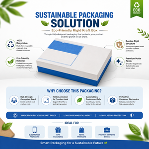 Boîte d'emballage rigide en carton ondulé kraft écologique et recyclable |   Emballage durable et éco-responsable pour les consommateurs, avec laminage mat de qualité supérieure - Product Image 5