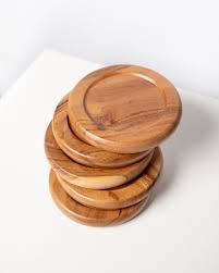 High Quality Handmade Eco-Friendly Wooden Walnut <b>Coaster</b> Set Contemporary Design <b>for</b> Hot/Cold <b>Drinks</b> Customizable Logo Kitchen - Product Image 4