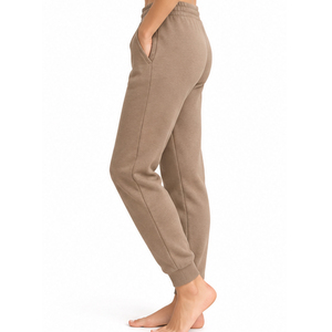 <b>Women</b> Cotton <b>Fleece</b> <b>Joggers</b> Drawstring Waist Training Pants OEM ODM Custom Activewear Wholesale Manufacturer Private Label - Product Image 2