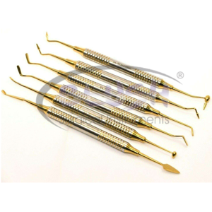 6 Pcs Double Ended Dental Composite Carvers Set Gold Standard Restorative Instruments Manual Power Source By <b>Blush</b> Surgical - Product Image 1