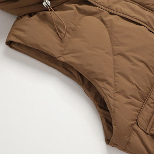Chaleco de Invierno Personalizado para Hombre, Estilo Aviador, Chaqueta Bomber Marrón y Negra, Transpirable, Estilo Casual - Product Image 6