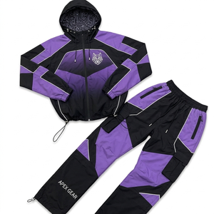 Custom Casual Tracksuit Set, Jacket and <b>Pants</b> Set, Colorful Style, Outdoor Sports Essentials for Men - Product Image 1