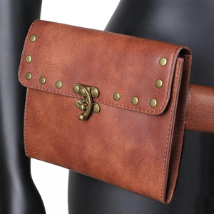 Durable Vintage Leather Hunting <b>Pouch</b> with Secure Hasp Closure Detachable <b>Belt</b> and Unisex Style for Outdoor Adventures - Product Image 5