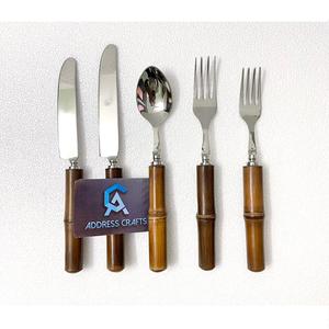 Ensemble de couverts en acier inoxydable à prix de gros avec manche en résine multicolore, matériau alimentaire sûr, 5 pièces, vaisselle de table - Product Image 4