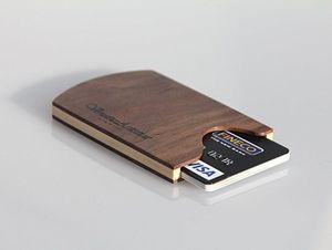 AZ ENTERPRISES Blank Customized Wooden Business Card Holder <b>Solid</b> <b>Wood</b> Name Card Stand Natural <b>Wood</b> Color Office Promotional - Product Image 5