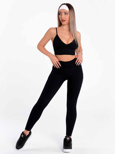 Conjunto de Yoga de Alta Calidad Color Negro 2026, Ropa Deportiva, Conjunto de Fitness para Mujer, Ropa de Gimnasio, Conjunto de Yoga con Logotipo Personalizado - Product Image 3