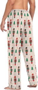 Pantalones de pijama con estampado de cascanueces navideños para mujer, pantalones de pijama con cordón y cintura elástica, pantalones de invierno - Product Image 5