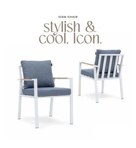 Canapé de jardin moderne en aluminium pour l'extérieur, fauteuil rembourré résistant aux intempéries avec rotin PE pour hôtel et bord de piscine - Product Image 1