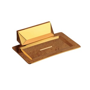 Porte-savon moderne en acier inoxydable, élégant support de savon en métal pour salle de bain, à poser sur comptoir - Product Image 1