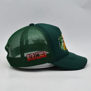 Gorra Trucker de Cuero Verde Gone Fishing Dept Vegas Nevada, Bordada a Mano, Transpirable, Ajustable, Unisex, para Primavera/Verano, Estilo Casual - Product Image 4
