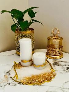 Plateau décoratif en résine en plusieurs couleurs pour la décoration de la maison, plateau en résine de haute qualité - Product Image 2