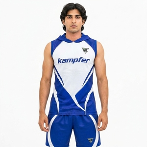 Tenue de football 7v7 personnalisée, ensemble maillot et short, tissu sport respirant, séchage rapide, évacuation de l'humidité, léger - Product Image 5