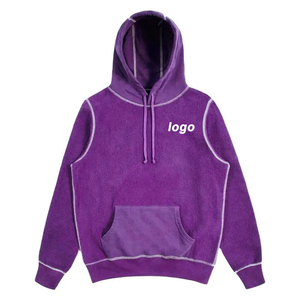 Sudadera con capucha vintage con efecto acid wash 100% algodón para hombre, con logo personalizado, estilo liso y sencillo. - Product Image 6