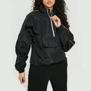 Chaquetas Cortavientos para Mujer con Estampado Invernal de Último Diseño / Chaqueta Cortavientos para Mujer con Cierre Completo Personalizada en Color Sólido - Product Image 6