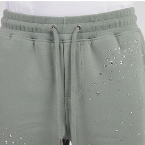 Ensembles de survêtements vintage d'hiver de haute qualité, imprimés, avec strass, personnalisés, effet délavé à l'acide, comprenant un sweat à capuche et un pantalon de survêtement - Product Image 6